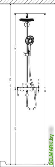 Душевая система Hansgrohe Raindance Select 240 Showerpipe (27115000) - фото2