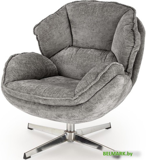 Интерьерное кресло Halmar Guido (серый/хром) - фото