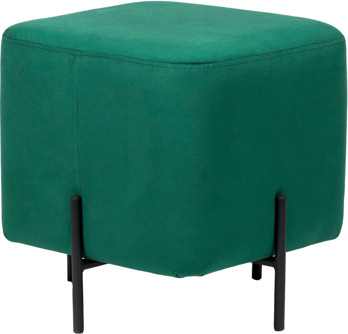Пуфик ВВР Агат (изумруд/черный, велюр) - фото