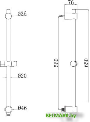 Душевая штанга Ravak 975.00 X07P342 - фото2