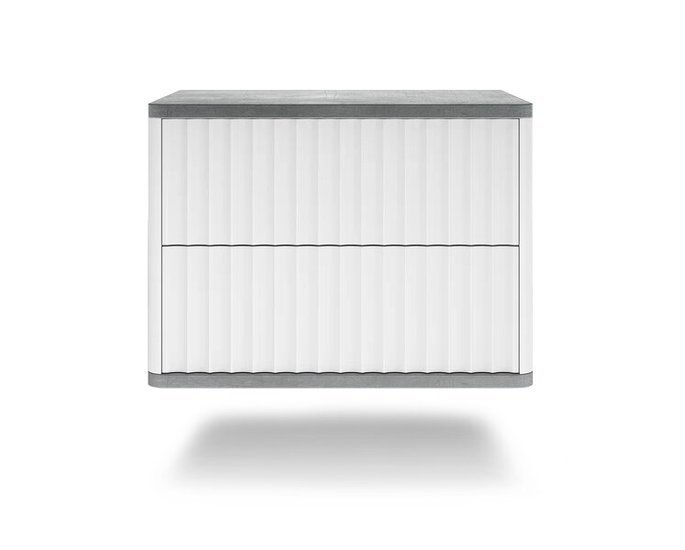 Тумба Shtabe Royal 5002 эко (белый/металл бруклин) - фото2