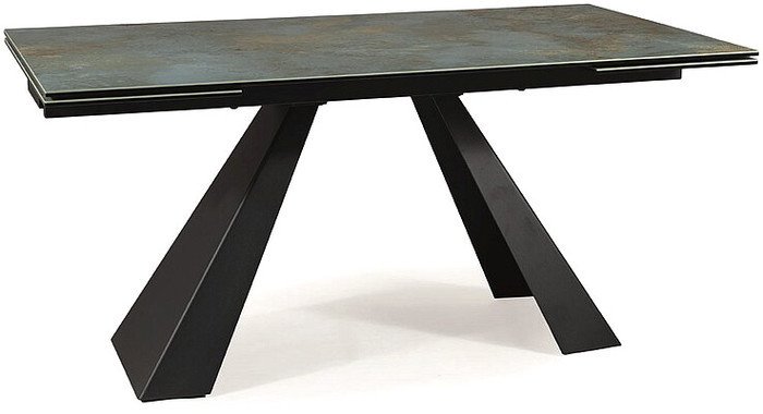 Кухонный стол Signal Salvadore ceramic SALVADORETUC160 (бирюзовый/черный) - фото