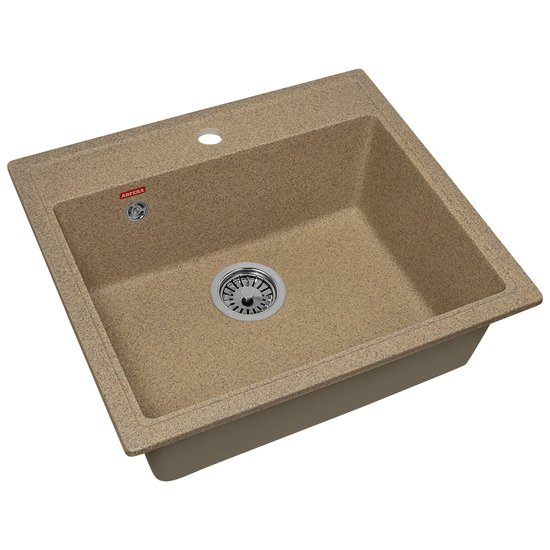 Кухонная мойка ARFEKA Quadro (песочный) - фото2