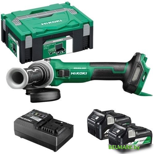 Угловая шлифмашина Hikoki G3613DE WQZ (с 2-мя АКБ, кейс) - фото