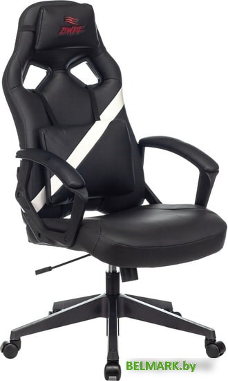 Кресло Бюрократ Zombie Driver (черный/белый) - фото