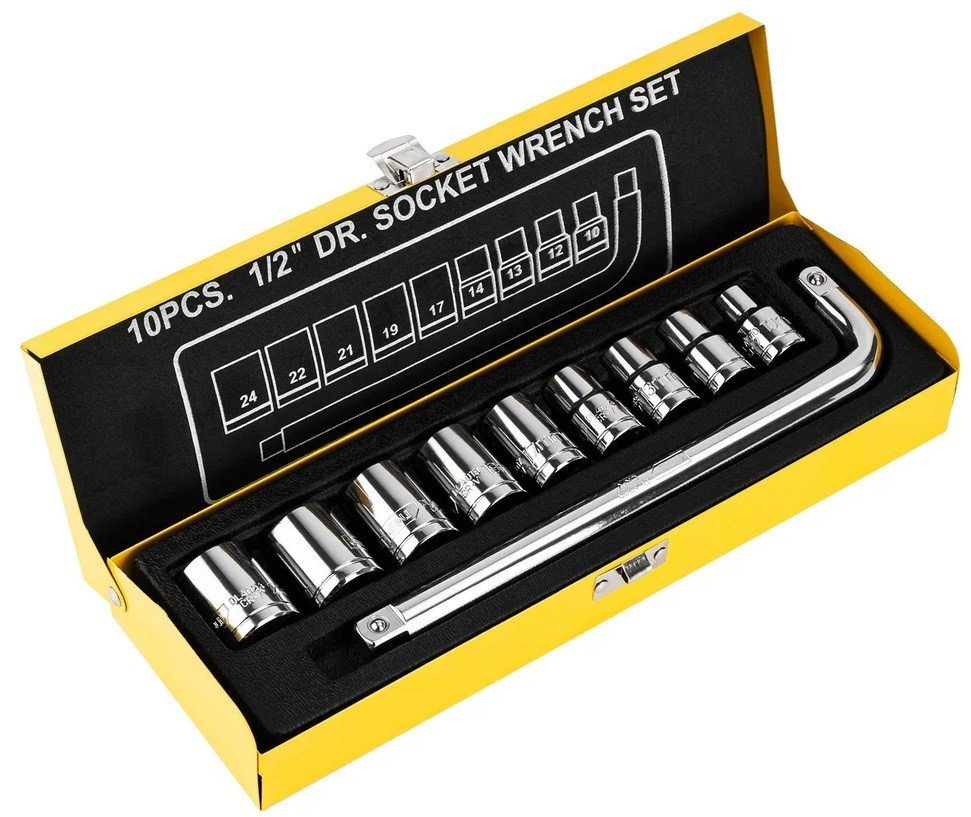 Набор трещотка с головками Deli DL2010T (10 предметов) - фото