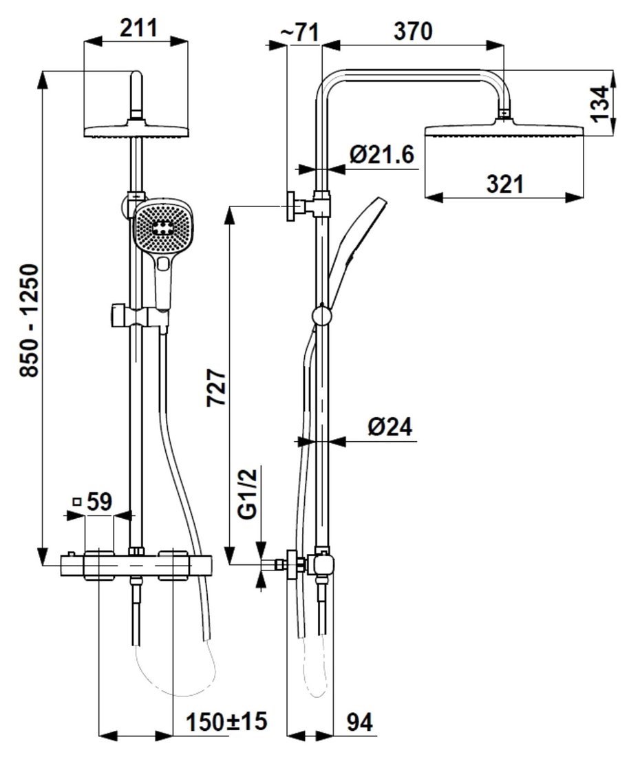 Душевая система KFA Armatura Malaga 575691034 - фото2
