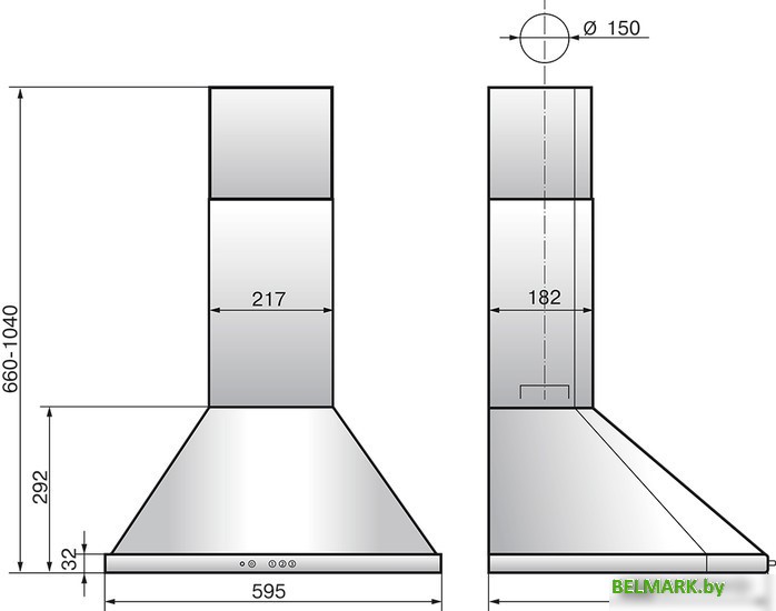 Кухонная вытяжка Elikor Сигма 60П-650-К3Д (молоко/бронза) - фото2