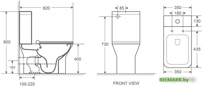 Унитаз WeltWasser Zinnbach 001 GL-WT - фото2