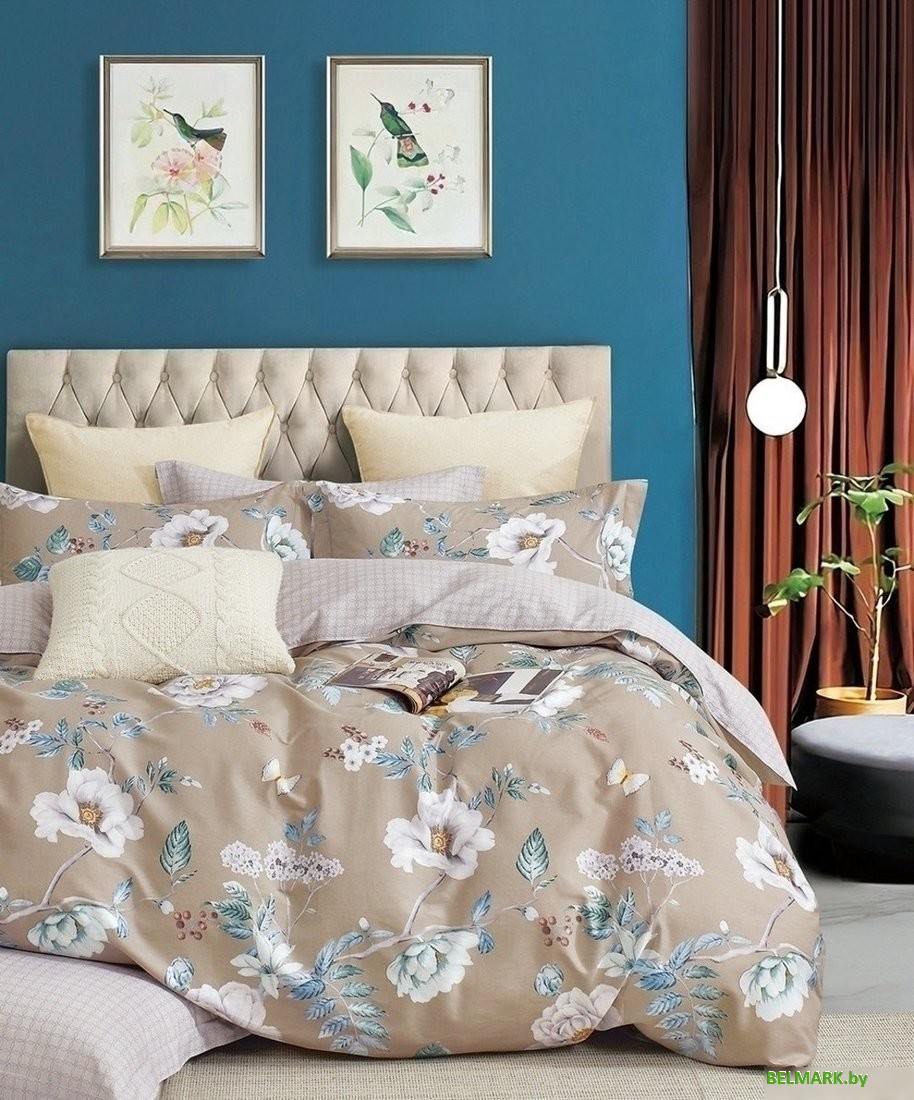 Постельное белье Реноме 1.5сп Темно-синяя коллекция ПП MK 8 (сатин) - фото