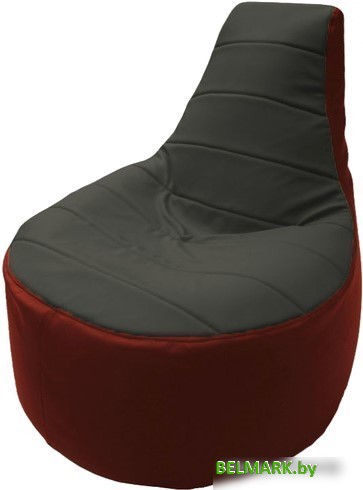Кресло-мешок Flagman Трон Т1.3-38 (серый/красный) - фото