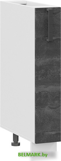 Шкаф напольный Трия Детройт 1Н15К (белый/угольный камень) - фото