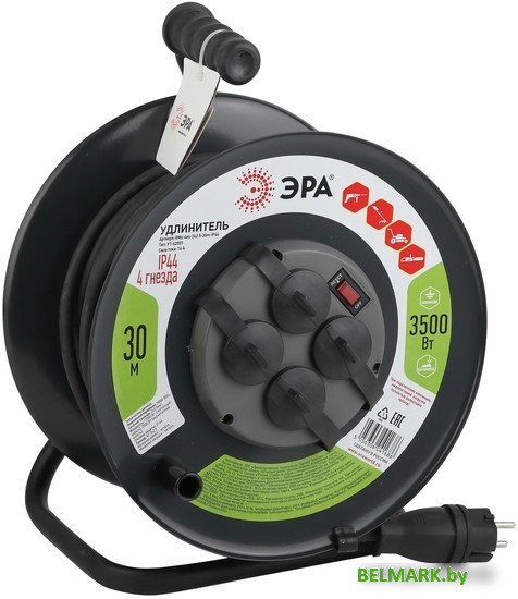 Удлинитель ЭРА RMx-4es-3x2.5-30m-IP44(KG) Б0043058 - фото