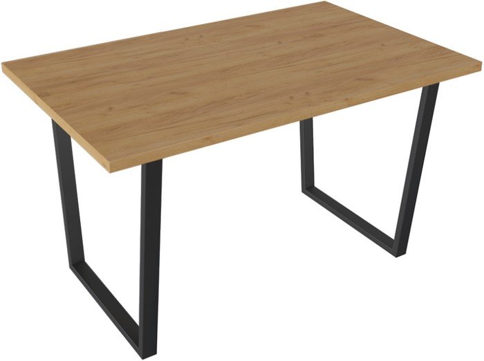 Кухонный стол Трия Даллас тип 1 (черный/дуб крафт золотой) - фото