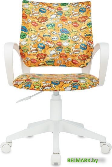 Компьютерное кресло Бюрократ Burokids 1 (оранжевый бэнг/пластик белый) - фото2