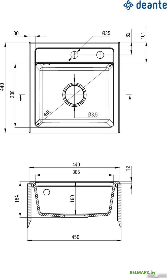 Кухонная мойка Deante ZQZ_G103 - фото2