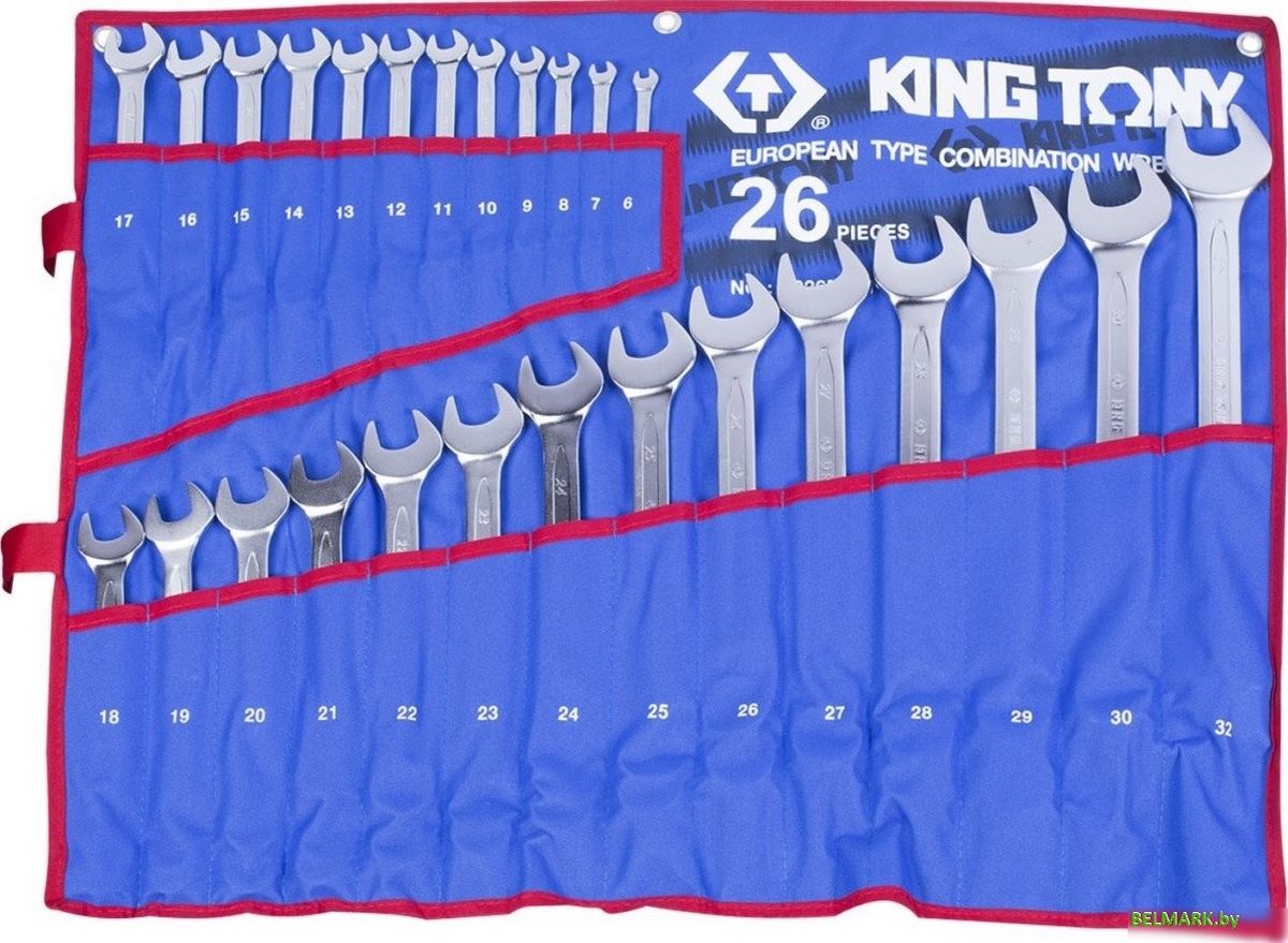 Набор ключей King Tony 1226MRN (26 предметов) - фото