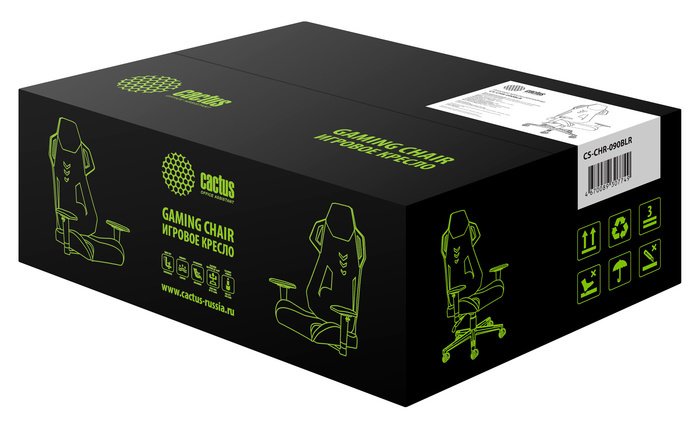 Кресло CACTUS CS-CHR-090BLR (черный/красный) - фото2