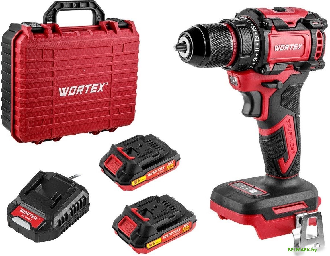 Дрель-шуруповерт Wortex BD 2025 DLi ALL1 1329836 (с 2-мя АКБ, кейс) - фото