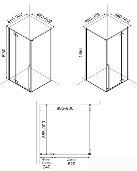 Душевой уголок IDDIS Slide SLI6GS0i23 - фото2
