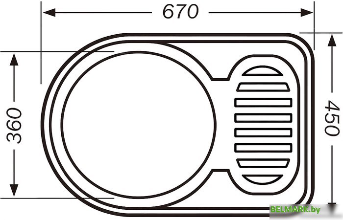 Кухонная мойка Premial PL 6745 (матовая, 0.8 мм) - фото2