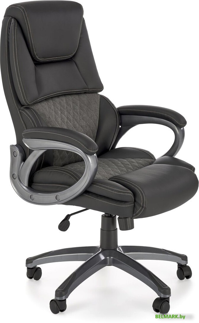 Кресло Halmar Steven (черный/серый) - фото