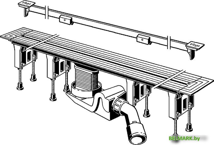 Трап/канал Viega Advantix Vario 704353 (с матовой вставкой SR1) - фото2