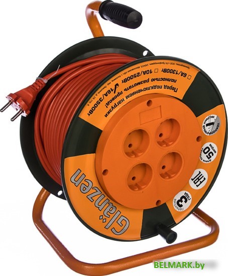 Удлинитель Glanzen EB-50-006 (50 м, оранжевый) - фото