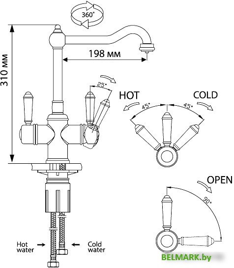 Смеситель Omoikiri Tottori-АB (4994009) - фото2