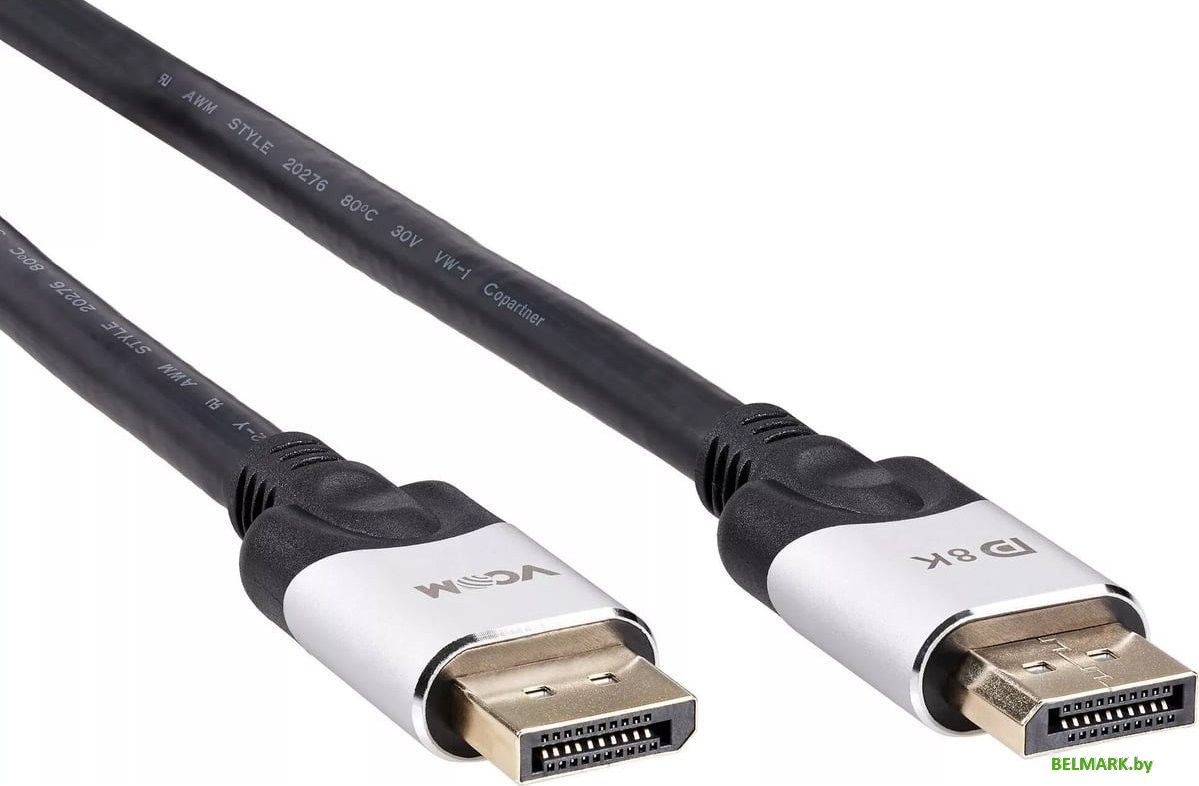 Кабель VCOM CG635-7.5M DisplayPort - DisplayPort (7.5 м, черный/серый) - фото2