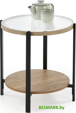 Журнальный столик Halmar Kamala s (натуральный/черный) - фото