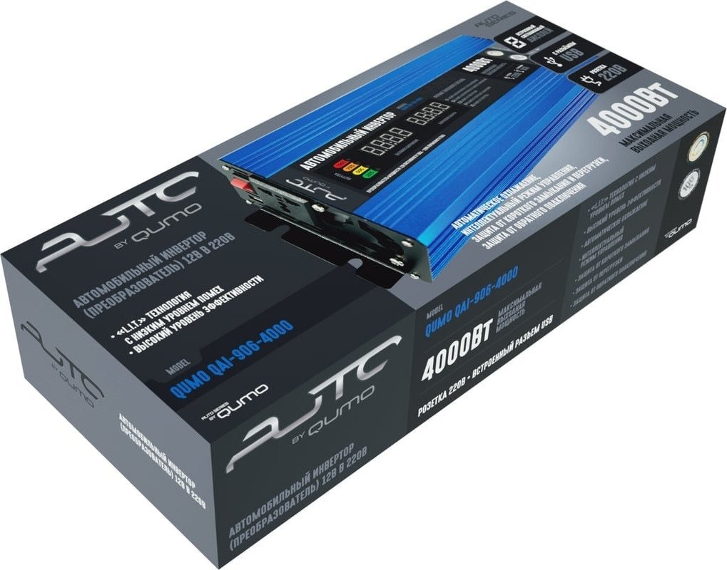 Автомобильный инвертор QUMO QAI-906-4000 - фото2