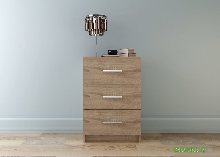 Комод НК-Мебель Лофт 420 с 3-мя ящиками 72230011 (дуб сонома) - фото2