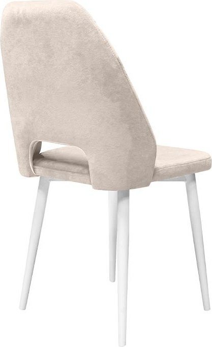Стул Трия Капри конус Т2 исп.2 (белый муар/велюр бежевый) - фото2