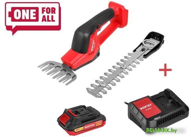 Кусторез + ножницы Wortex SG 1820 1333483 (с 1-им АКБ) - фото