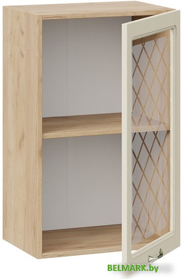 Шкаф навесной Трия Бьянка 1В45С (дуб крафт золотой/дуб ваниль) - фото2