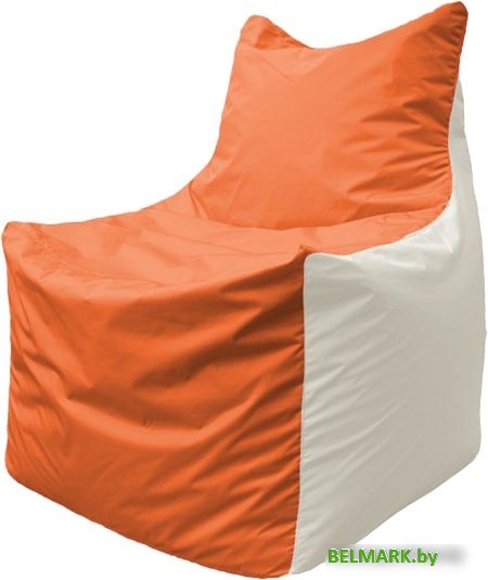 Кресло-мешок Flagman Фокс Ф2.1-189 (оранжевый/белый) - фото
