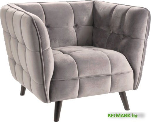 Интерьерное кресло Signal Castello Velvet 1 Bluvel 14 (серый) - фото