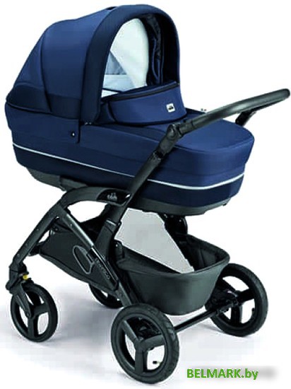 Универсальная коляска CAM Trio Dinamico Rover (3 в 1, синий/черная рама) - фото