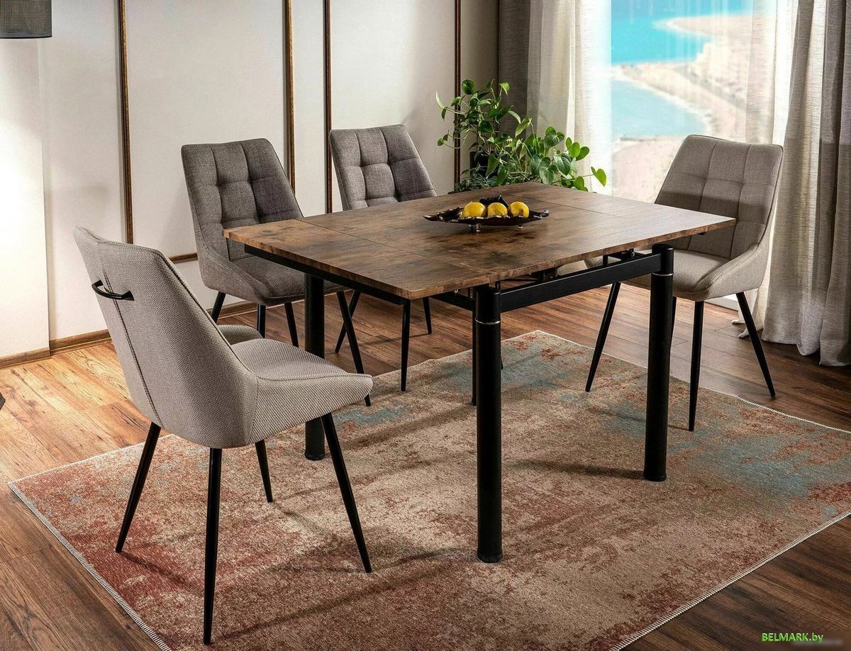 Кухонный стол Signal GD-082 GD082OVC80 (орех винтажный/черный матовый) - фото2