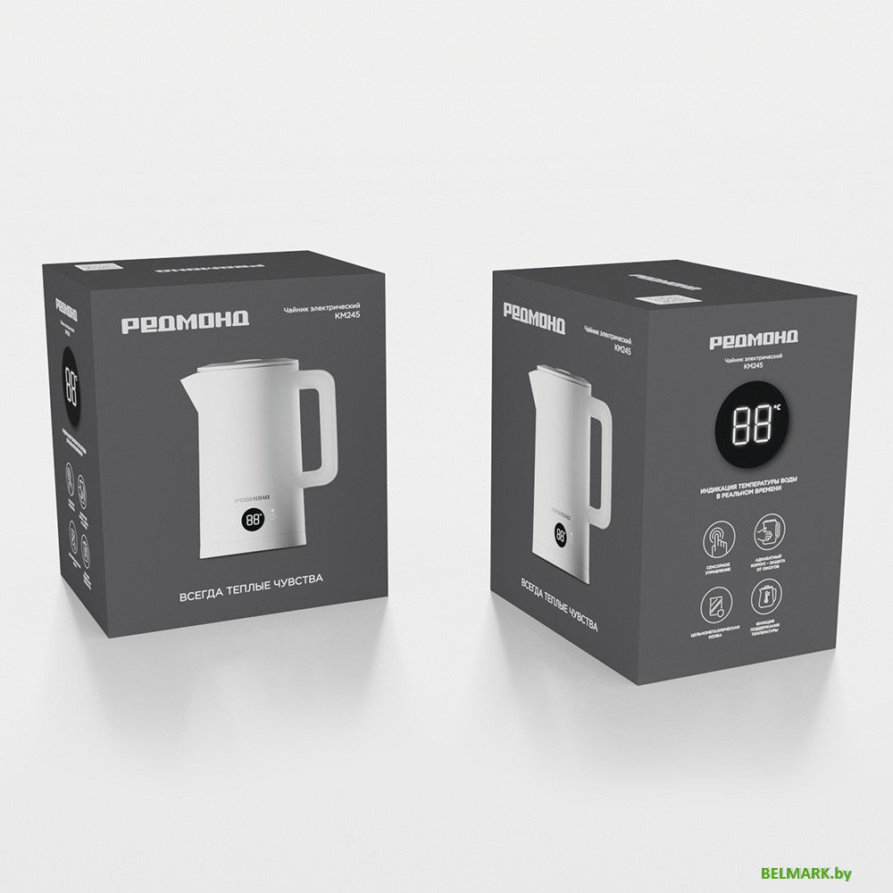 Электрический чайник Redmond (Редмонд) KM245 (белый) - фото2