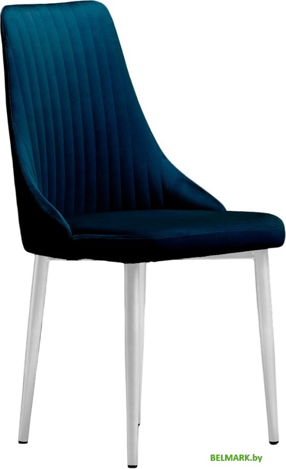 Стул Памир Руссо F77 (синий/белая опора/поворотный) - фото