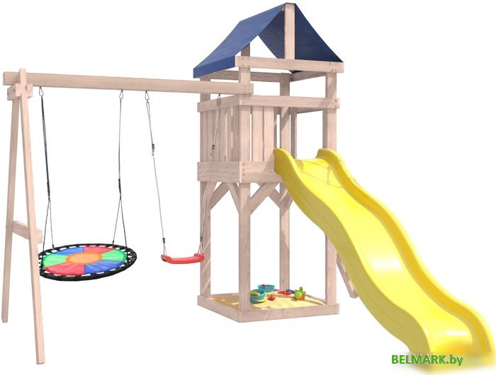 Игровой комплекс National Tree Company С качелями лодочка IgroWoods ДКНП-8 (не окрашен) - фото