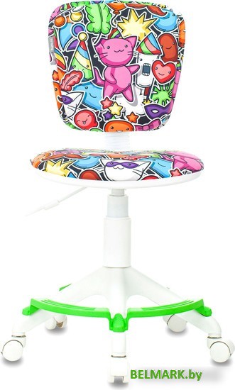 Компьютерное кресло Бюрократ CH-W204/F (пластик белый/маскарад) - фото2