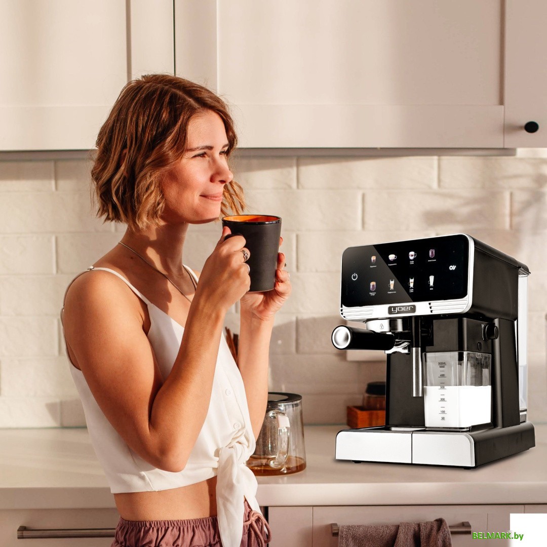 Рожковая кофеварка Yoer Creamo EMF03BK - фото2