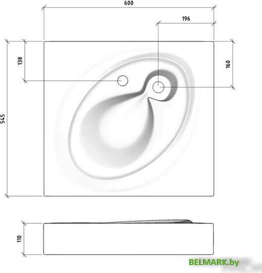 Умывальник Madera Perla 55 - фото