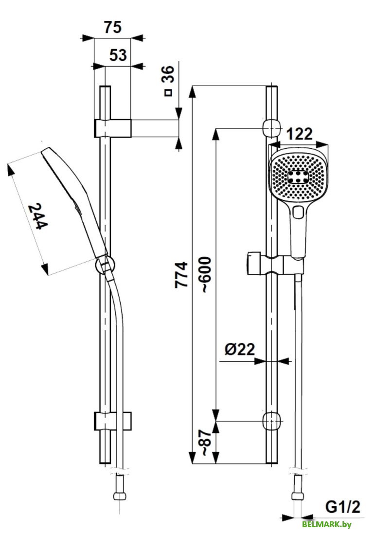 Душевой гарнитур KFA Armatura Malaga 84135261 - фото2