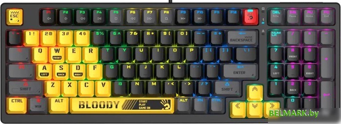 Клавиатура A4Tech Bloody S98 Sports Lime (Bloody BLMS Red) - фото