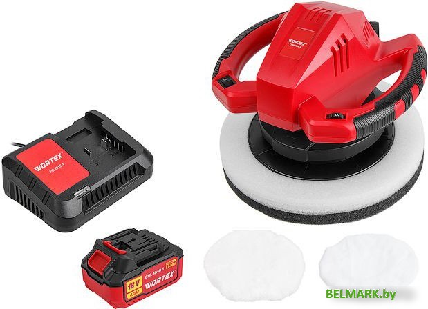 Эксцентриковая шлифмашина Wortex CPM 2518 E ALL1 1334508 (с 1-им АКБ) - фото