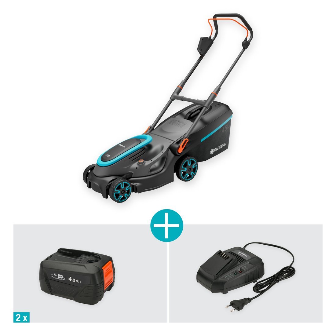 Газонокосилка Gardena PowerMax 37/36V P4A Set 14638-20 (с 2-мя АКБ) - фото2